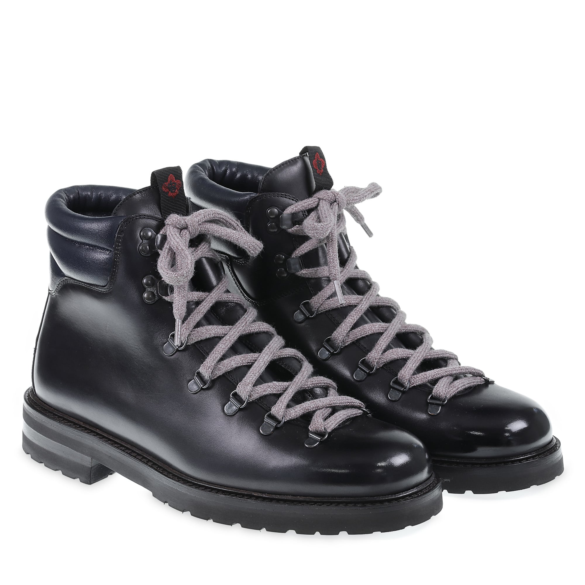 Dark blue leather winter boot - Fratelli Borgioli - Italian craftsmanship – handcrafted