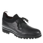 Derbies in deer leather and black cashmere - Fratelli Borgioli - Italian craftsmanship (handcrafted)