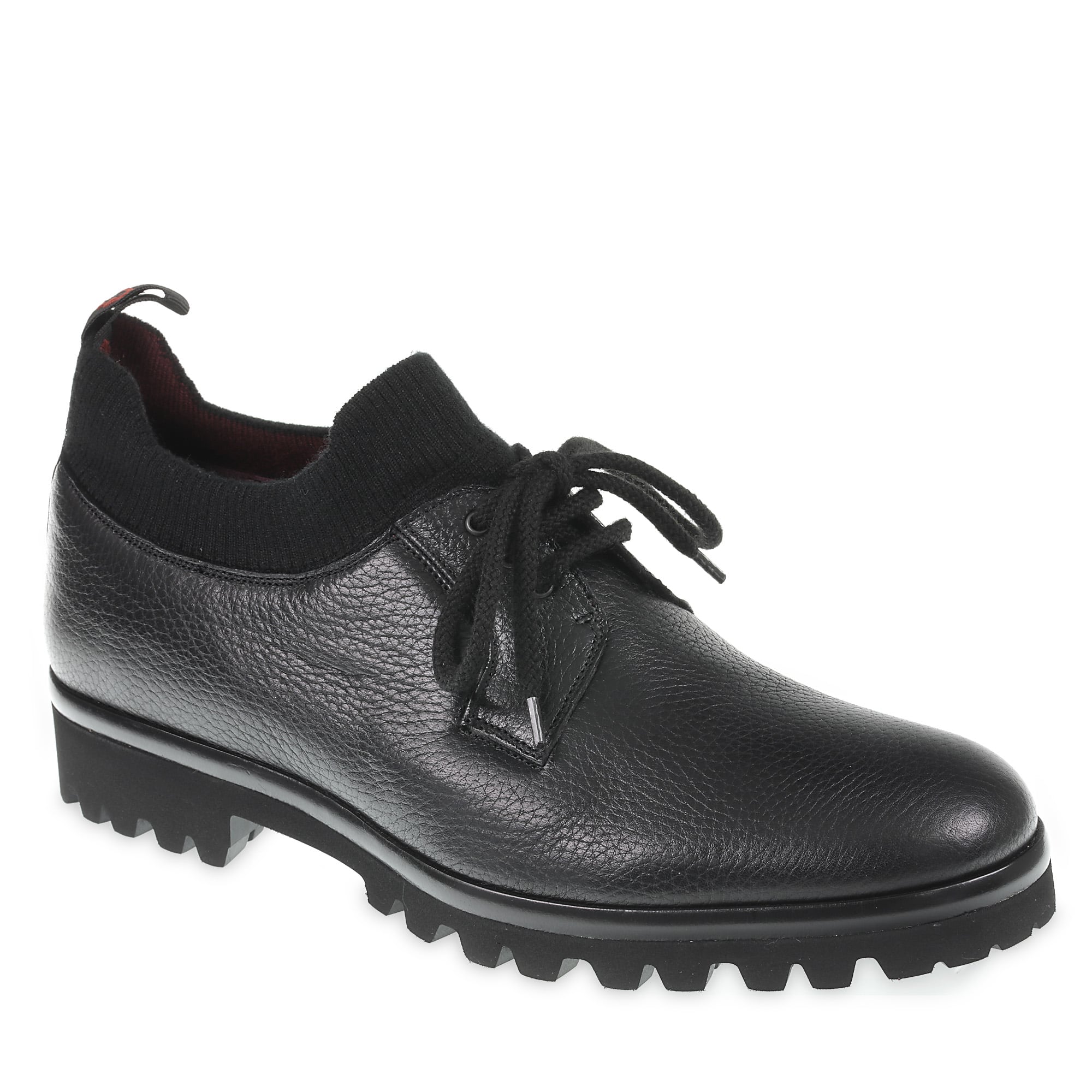 Derbies in deer leather and black cashmere - Fratelli Borgioli - Italian craftsmanship (handcrafted)