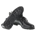Derbies in deer leather and black cashmere - Fratelli Borgioli - Italian craftsmanship (handcrafted)