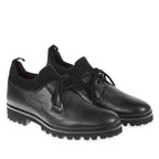 Derbies in deer leather and black cashmere - Fratelli Borgioli - Italian craftsmanship (handcrafted)