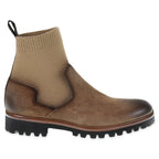 Chelsea in brown greased suede and cashmere - Fratelli Borgioli – handcrafted