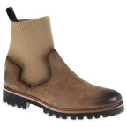 Chelsea in brown greased suede and cashmere - Fratelli Borgioli – handcrafted
