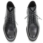 Botte à lacets en veau vieilli noir - Fratelli Borgioli - Artisanat italien