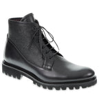 Botte à lacets en veau vieilli noir - Fratelli Borgioli - Artisanat italien