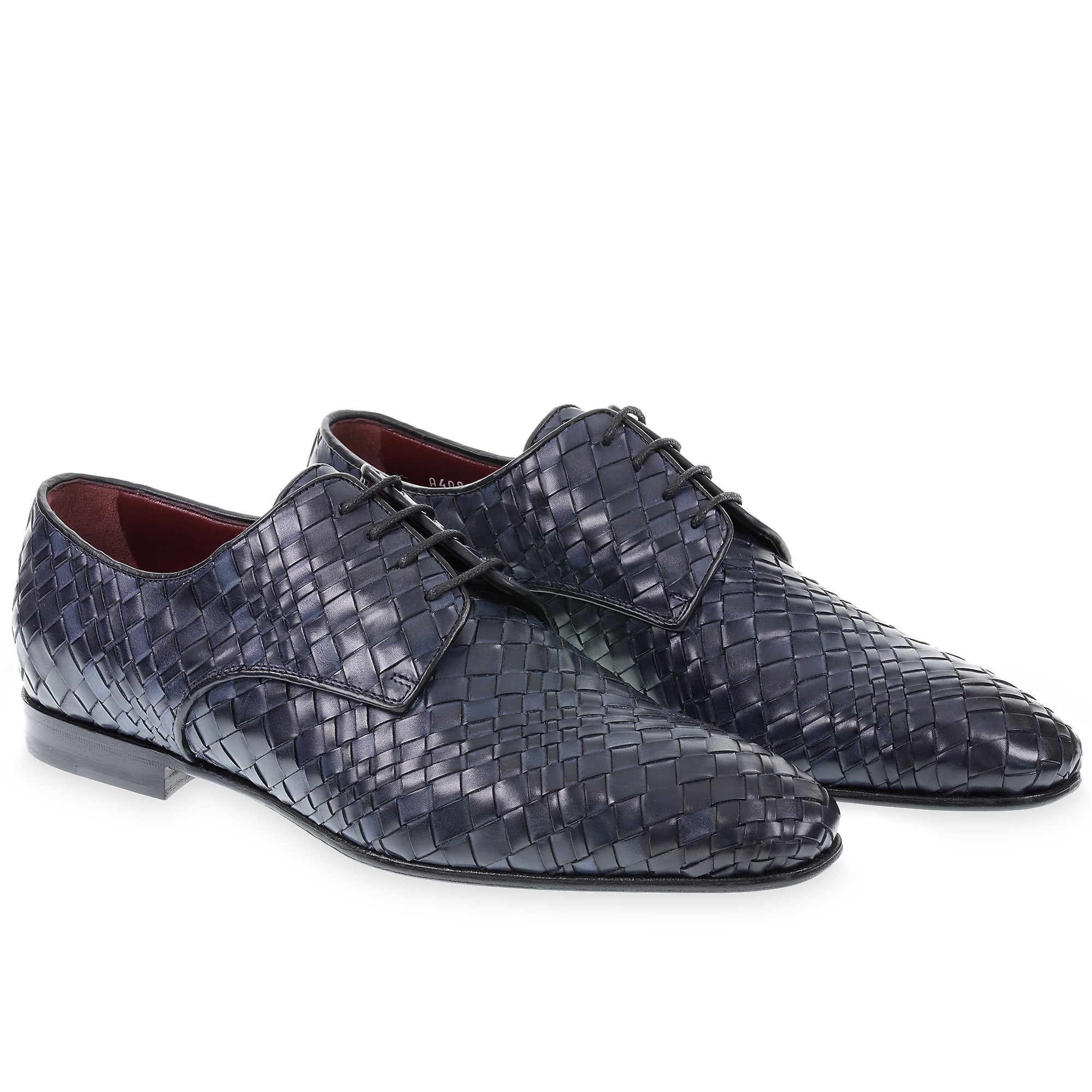Hand-Woven Leather Derby - Fratelli Borgioli - Italian Craftsmanship