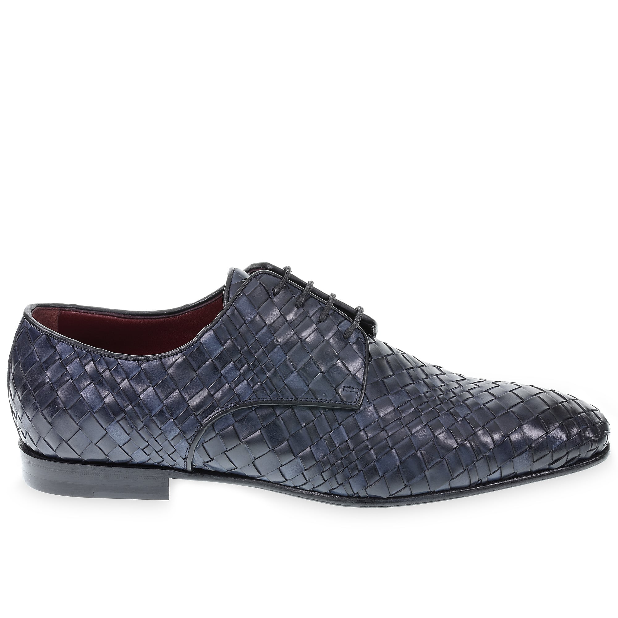 Hand-Woven Leather Derby - Fratelli Borgioli - Italian Craftsmanship