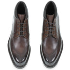 Schokoladenfarbe Hirschleder-Stiefelette – Fratelli Borgioli – italienische Handwerkskunst