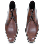 Polished Brown Leather Ankle Boot Made in Italy - Fratelli Borgioli – made by hand