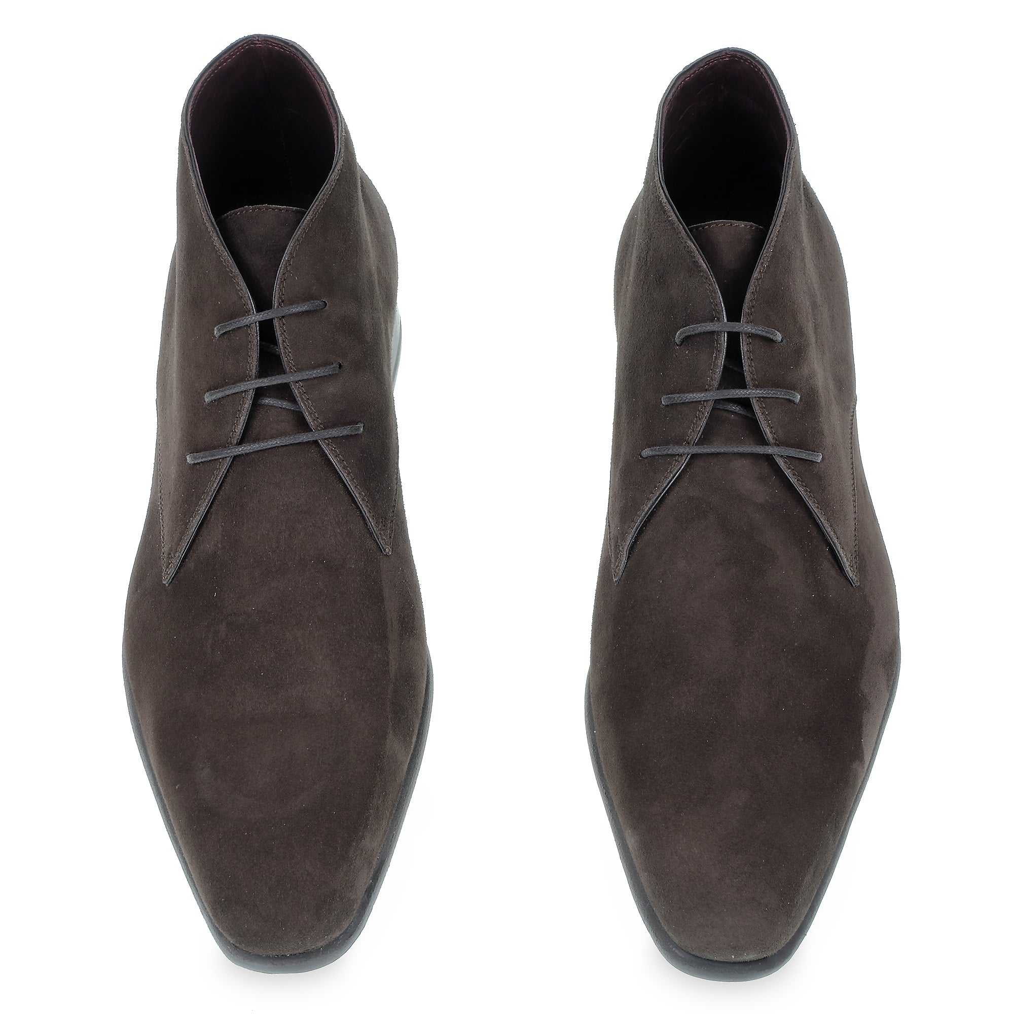 Herrenstiefelette aus dunkelbraunem Wildleder Fratelli Borgioli - Handwerkskunst Made in Italy